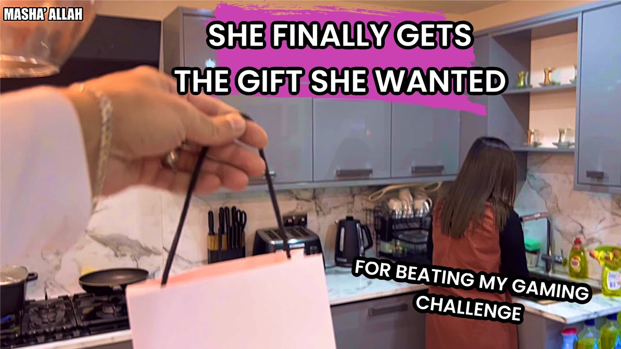 SHE FINALLY GOT THE GIFT SHE WANTED AFTER BEATING MY GAMING CHALLENGE 🙌🏻