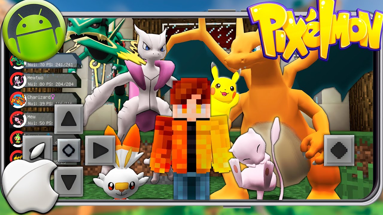 PIXELMON para Android e iOS | PIXELMON MOD para MINECRAFT PE