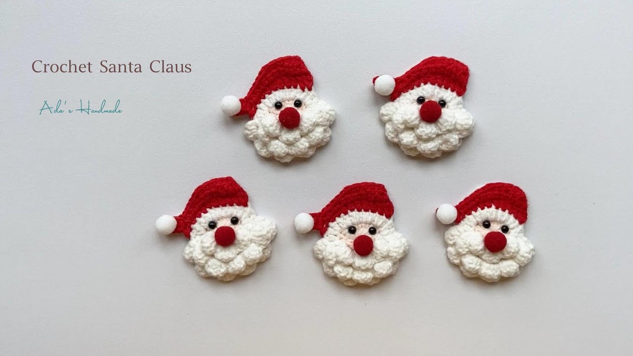 How To Crochet Santa Claus Brooch/Pendant/A Gift For Christmas Day