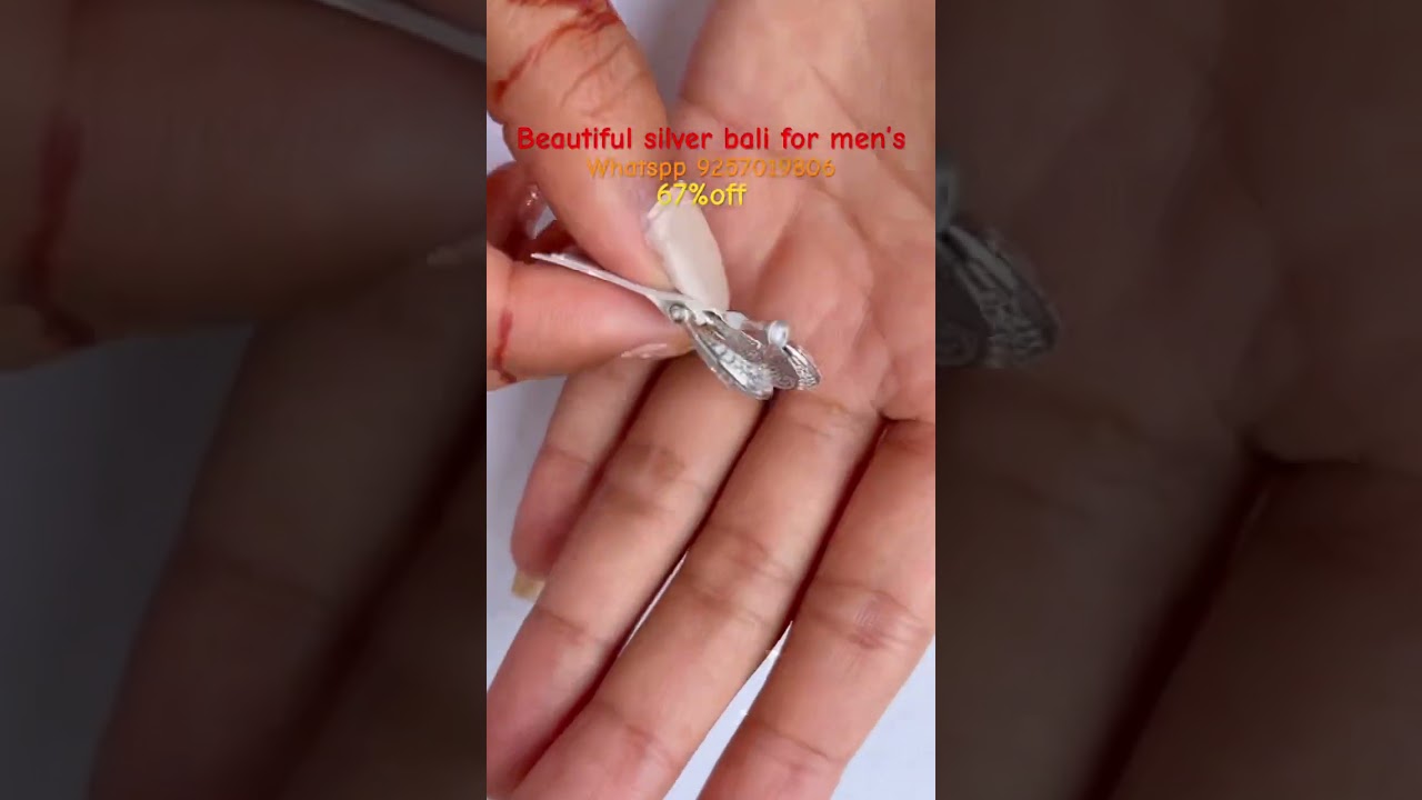 🌸beautiful silver bali for men&rsquo;s 🥰#youtubeshorts #viralvideo #silver#love