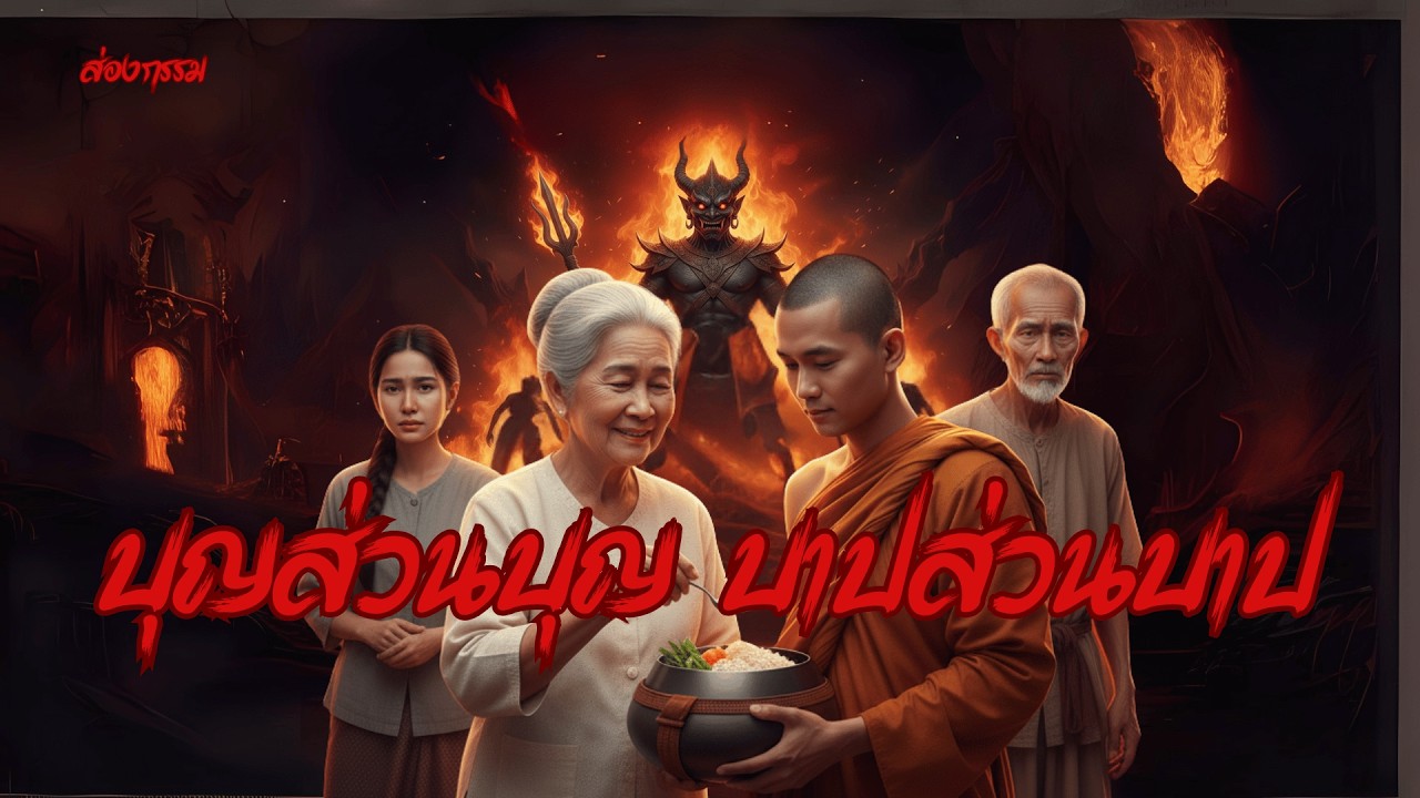 บุญส่วนบุญ ปาปส่วนบาป เป็นเรื่องต่อจาก กับข้าวใส่บาตร แม่ทำบุญหวังไปสวรรค์แต่ตายแล้วได้ไปหรือไม่