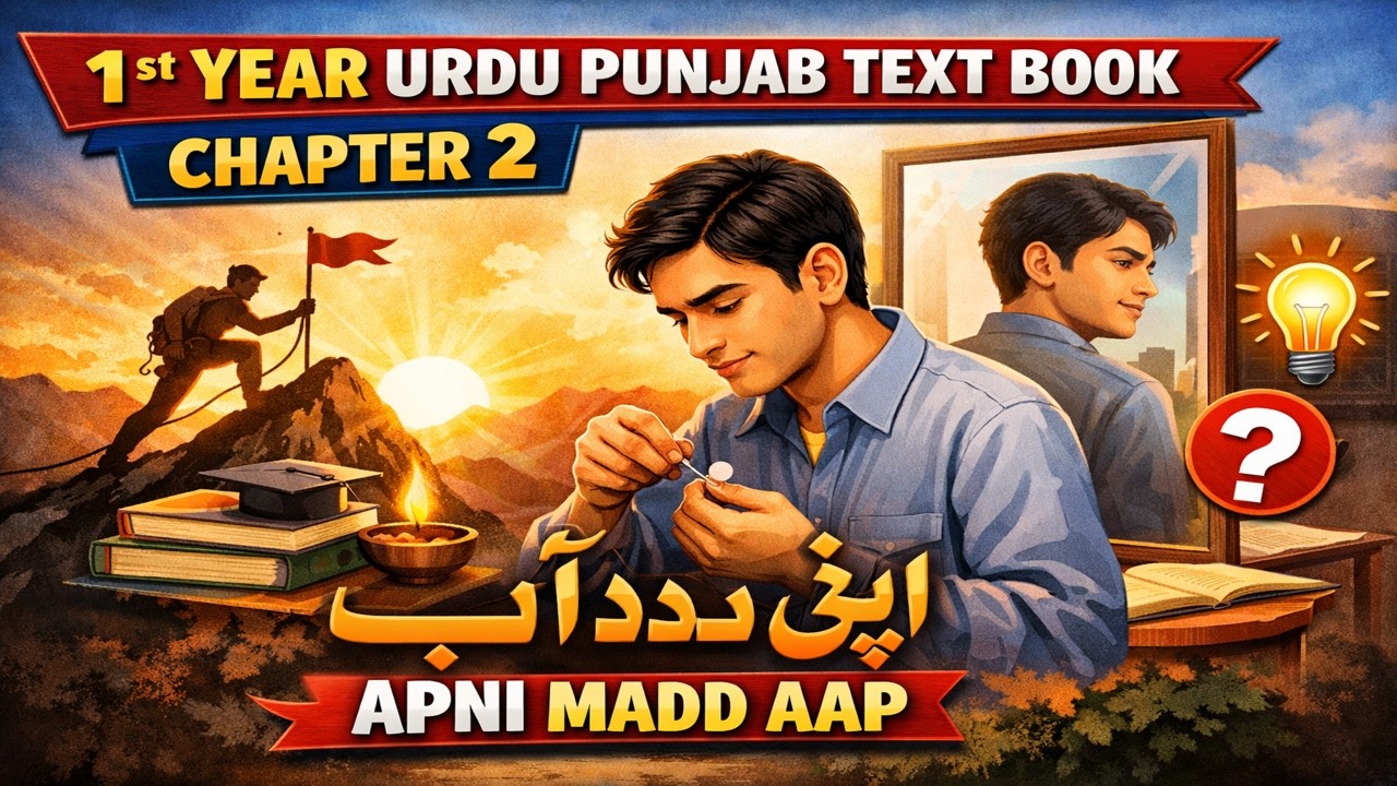1st Year Urdu Punjab Text Book Chapter 2 Apni Madd AAP