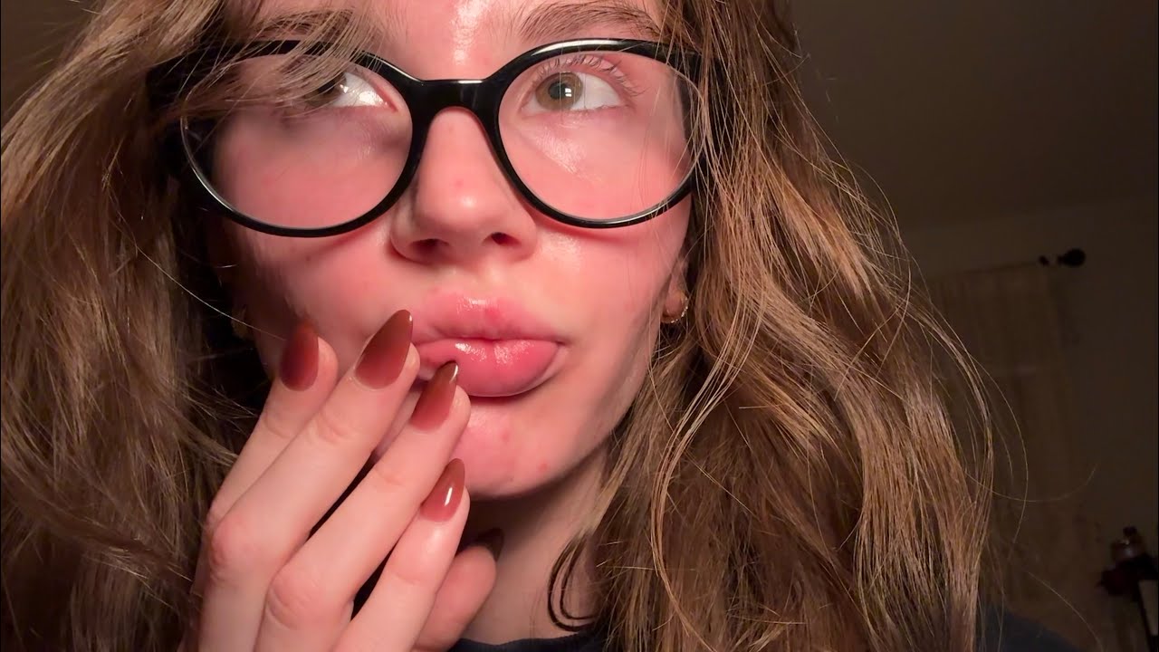 ASMR camera tapping/ up close mouth sounds 