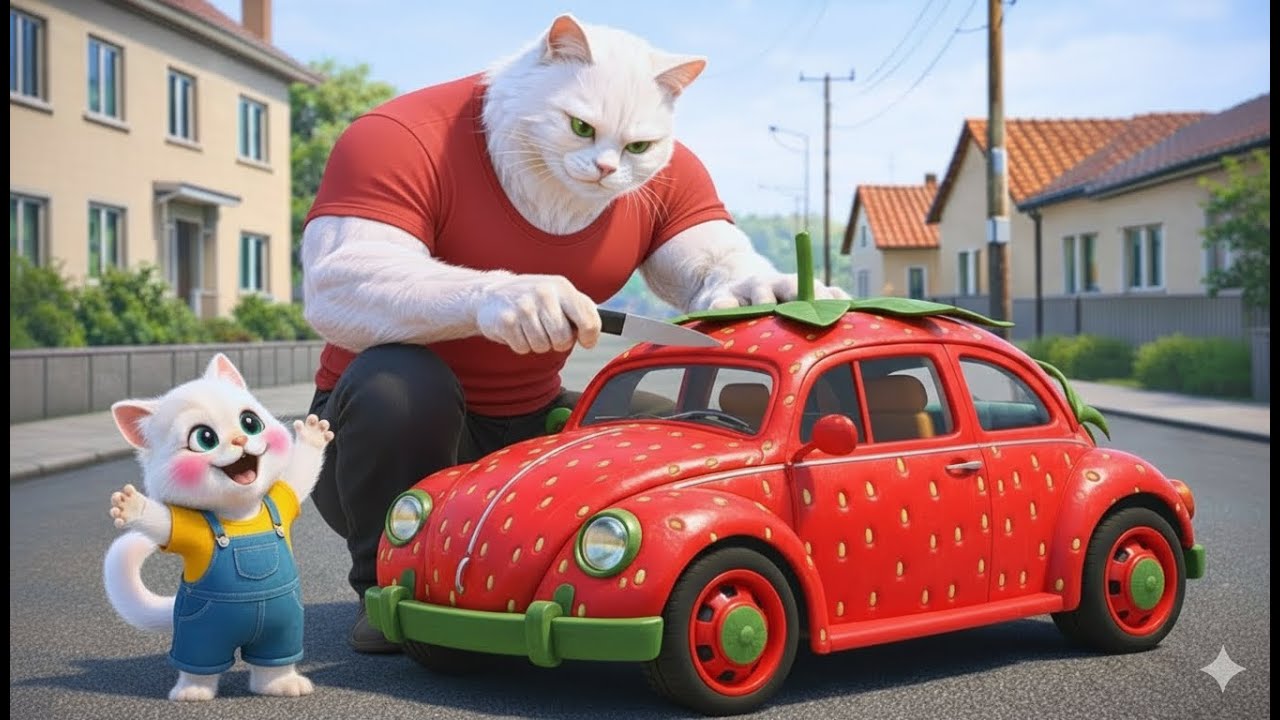 😮 They Mocked the Kitten’s Soda-Can Strawberry Supercar… The Ending Shocked All |Cat Story