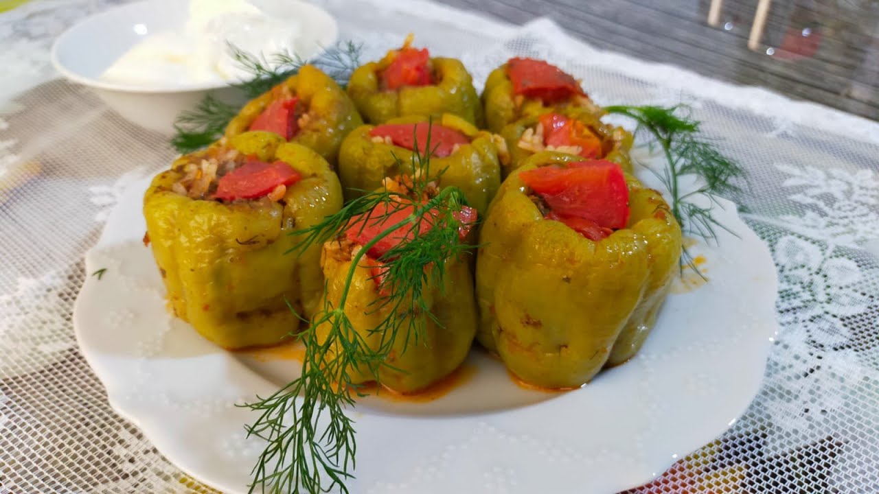NAR EKŞİLİ LİMONLU VE KIYMALI BİBER DOLMASI TARİFİ ✅