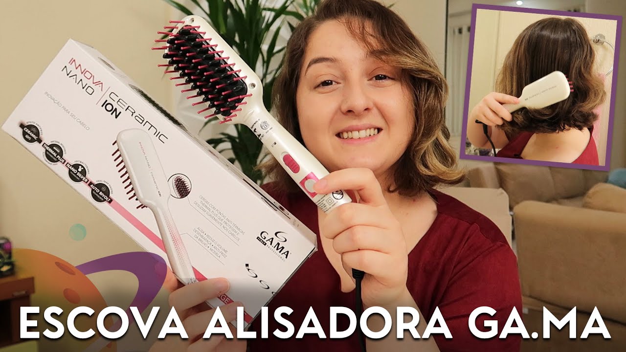 ESCOVA ALISADORA GAMA INNOVA NANO CERAMIC ION FUNCIONA MESMO? (TESTE COMPLETO)