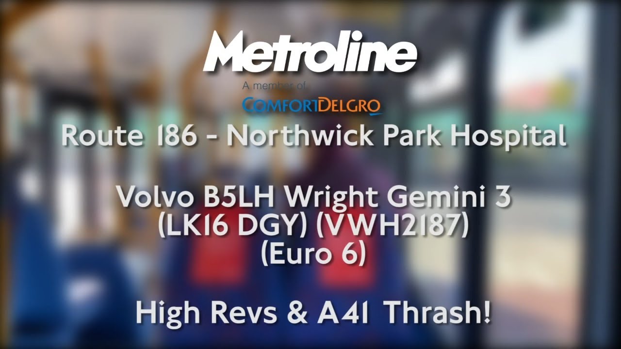 A41 Thrash! | Metroline Route 186 | Volvo B5LH Wright Gemini 3