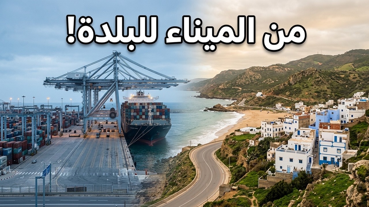 من ميناء طنجة المتوسط 🛳️⛴️الى القصر الصغير🏘️