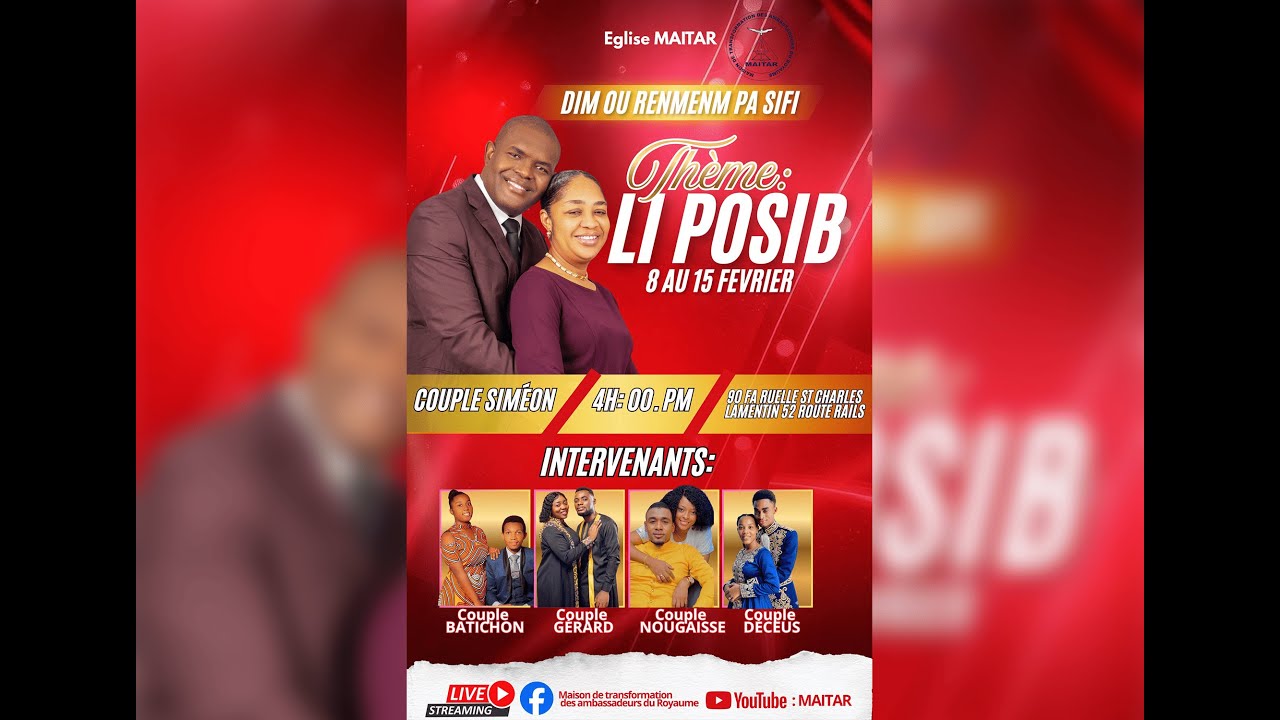 Dim ou renmenm pa sifi || thème: Li posib || Jour 1
