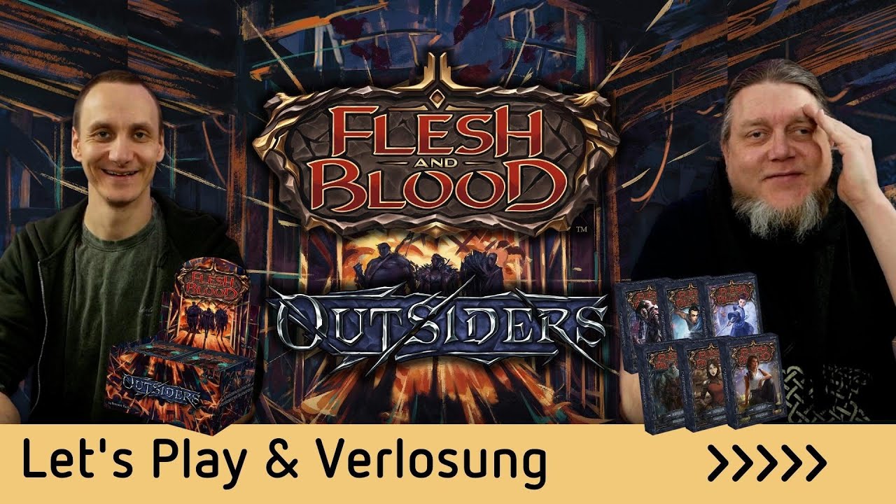 Flesh and Blood: Outsiders – Verlosung  – Trading Card Game – Let's Play mit Alex & Peat