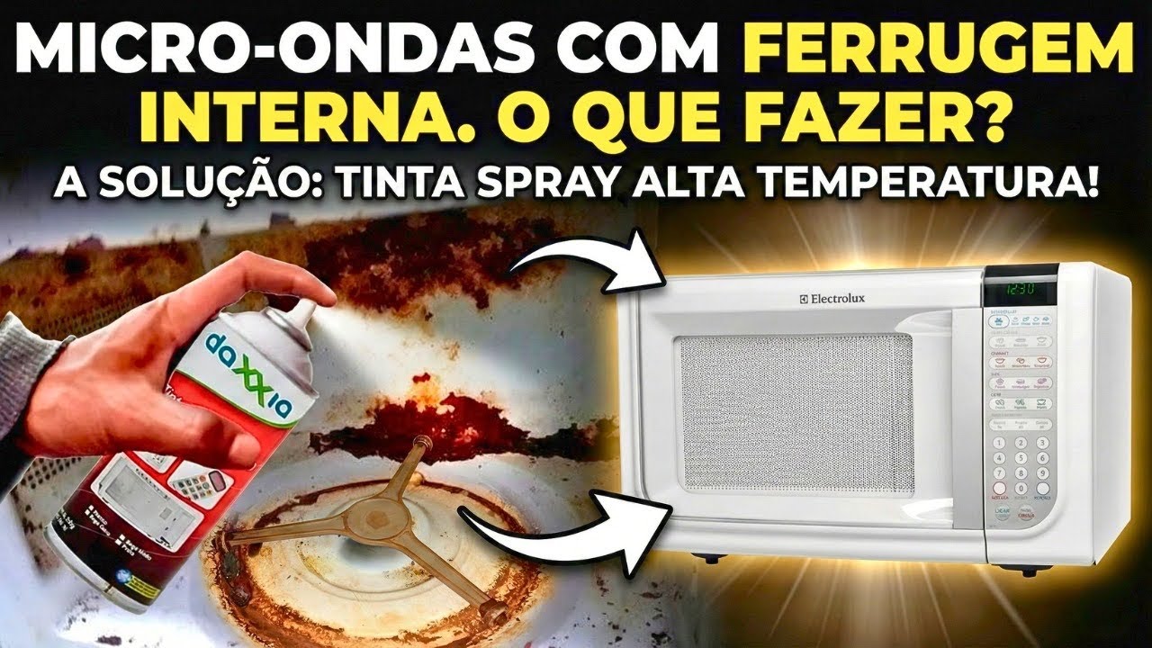 Micro-ondas com ferrugem interna: causas, riscos e solu&ccedil;&otilde;es!