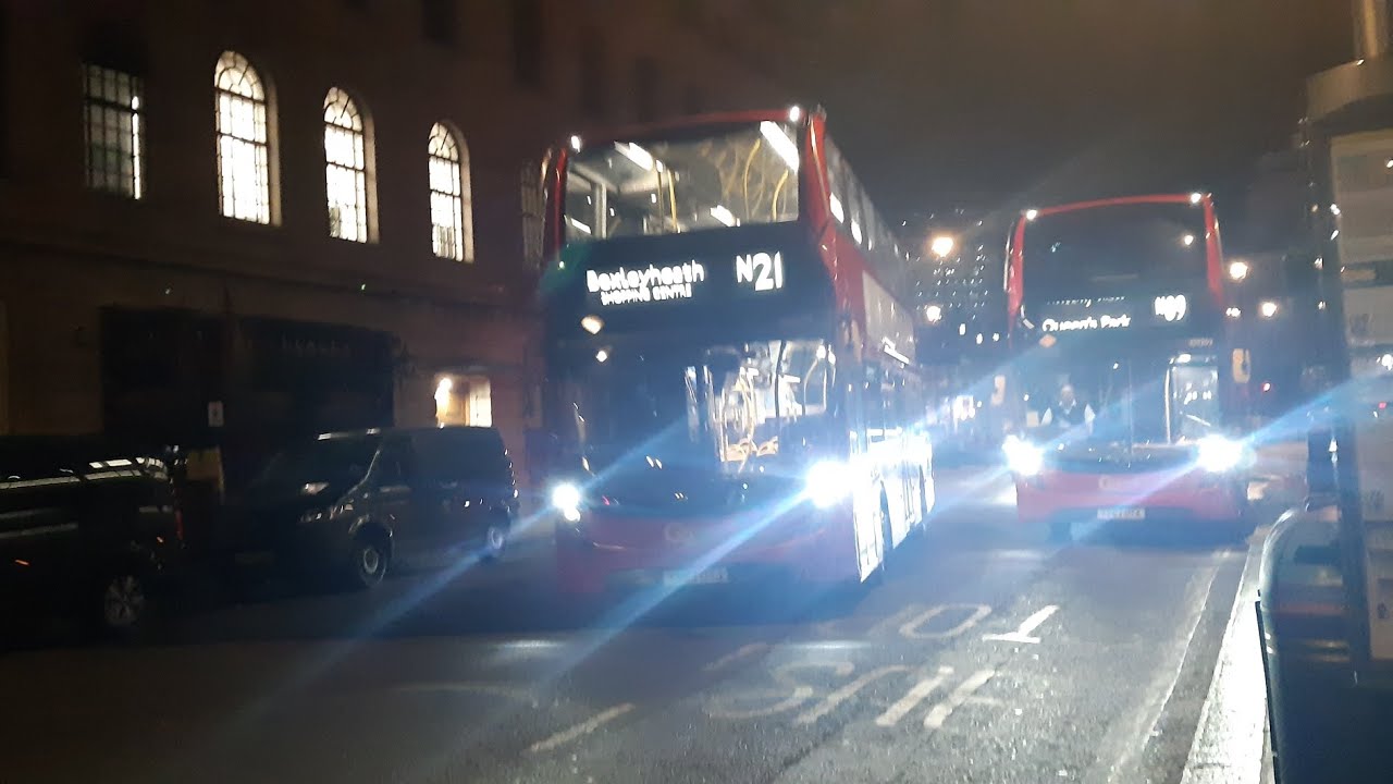 Bus Route N21 - Trafalgar Square - Bexleyheath, Shopping Centre | Enviro 400 Hybrid MMC - Go Ahead!!