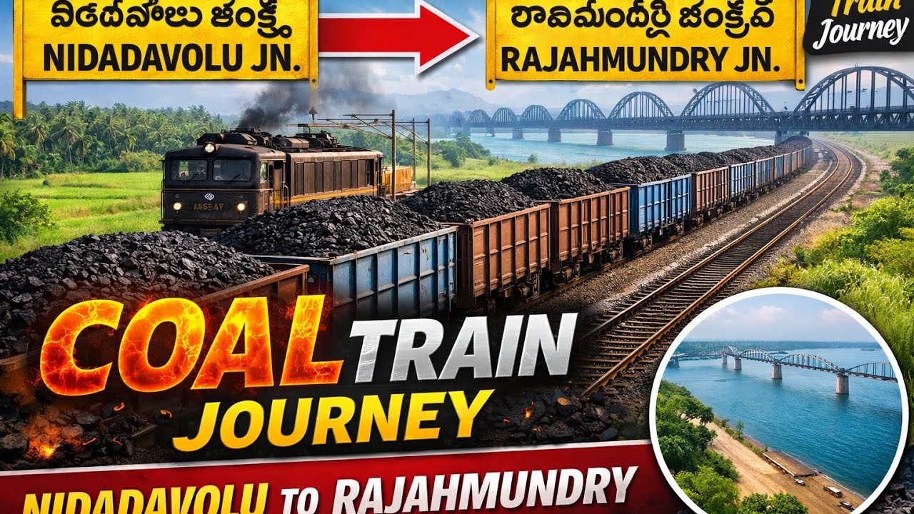 Nidadavolu Junction to Rajahmundry Junction Train Journey | Indian Railways 🚆