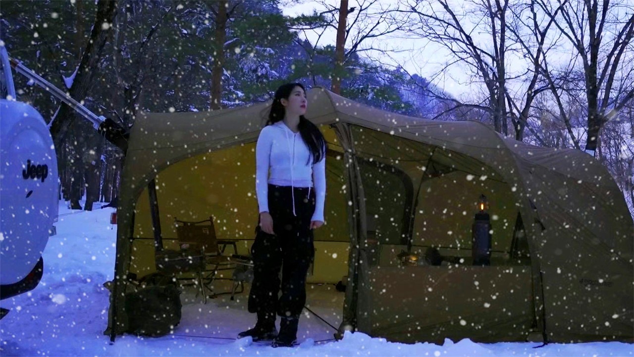 ❄️ 눈속캠핑 - 요리 (ASMR) | 자연 속에서 휴식