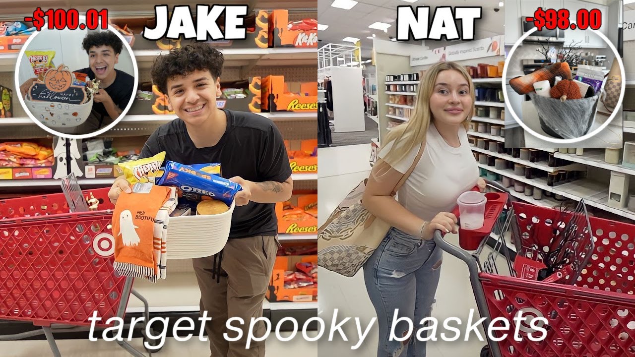 WE SURPRISED EACH OTHER WITH SPOOKY BASKETS | $100 Budget