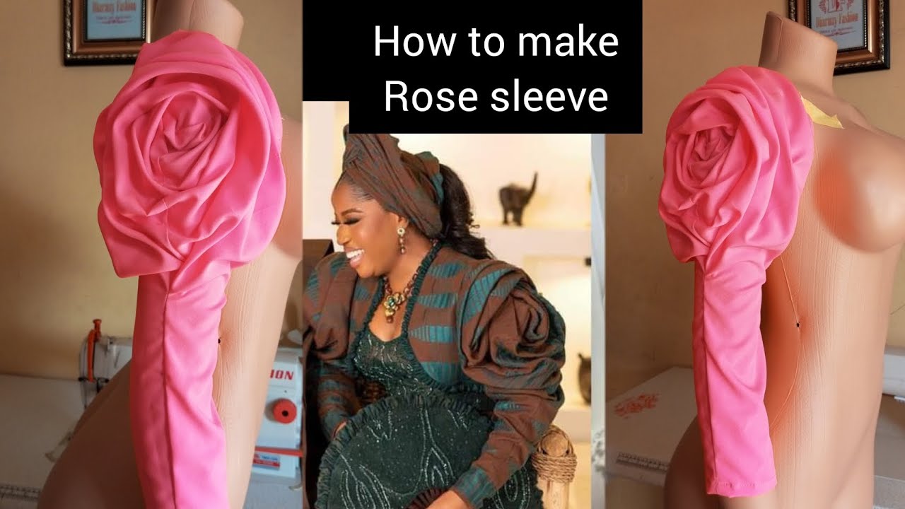 How to cut and sew a spiral rose sleeve DIY beginners friendly