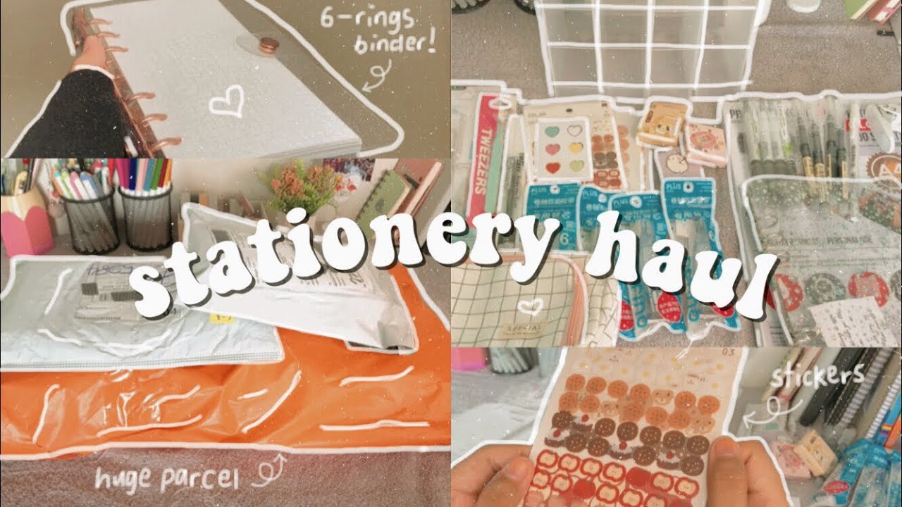 📦 Huge Shopee Stationery Haul! [ binders + stickers + more ] lofi music + asmr 🍪