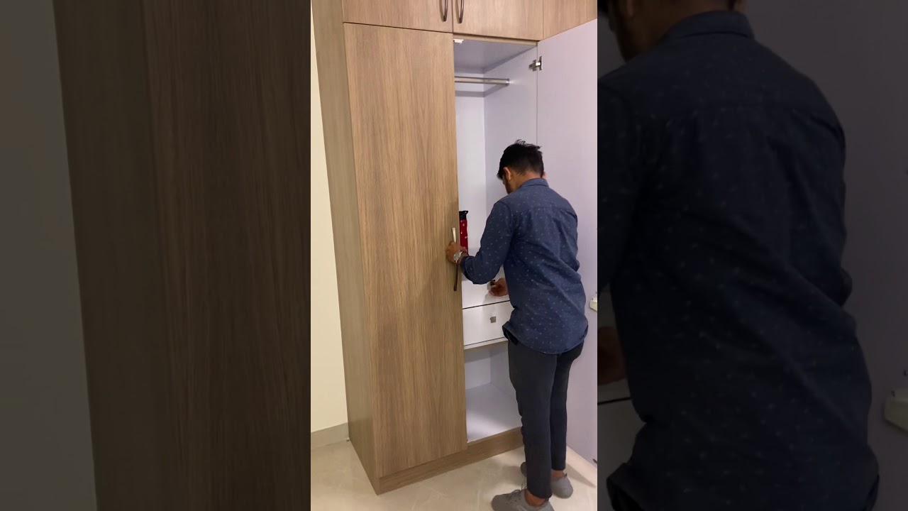 Openable Wardrobe #Prelam Particle Board #SUBRAMANYA INTERIOR ILLUSTRATORS