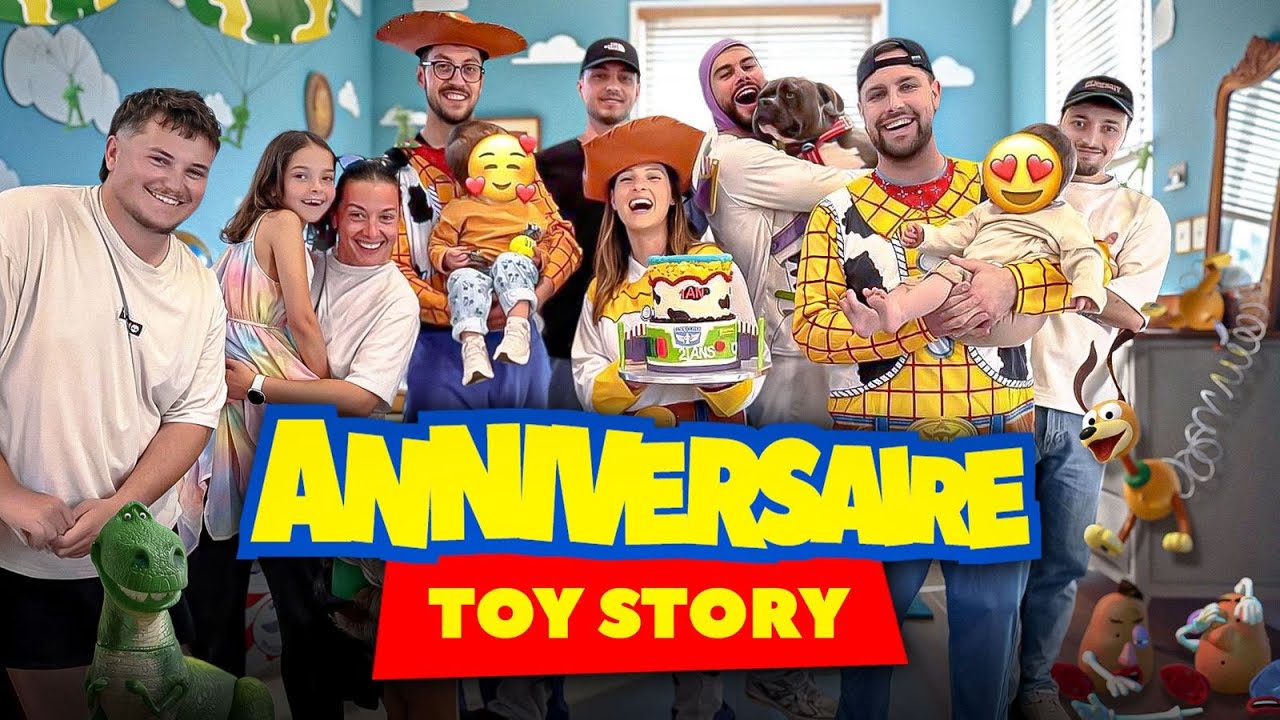Anniversaire surprise des enfants avec WOODY et BUZZ 🎉🎂