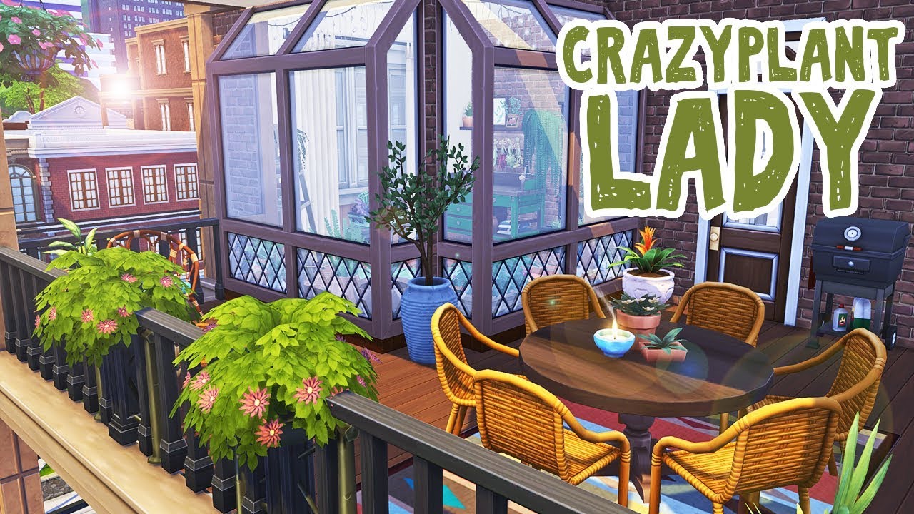 Crazy Plant Lady's Apartment || The Sims 4 Apartment Renovation: Speed Build