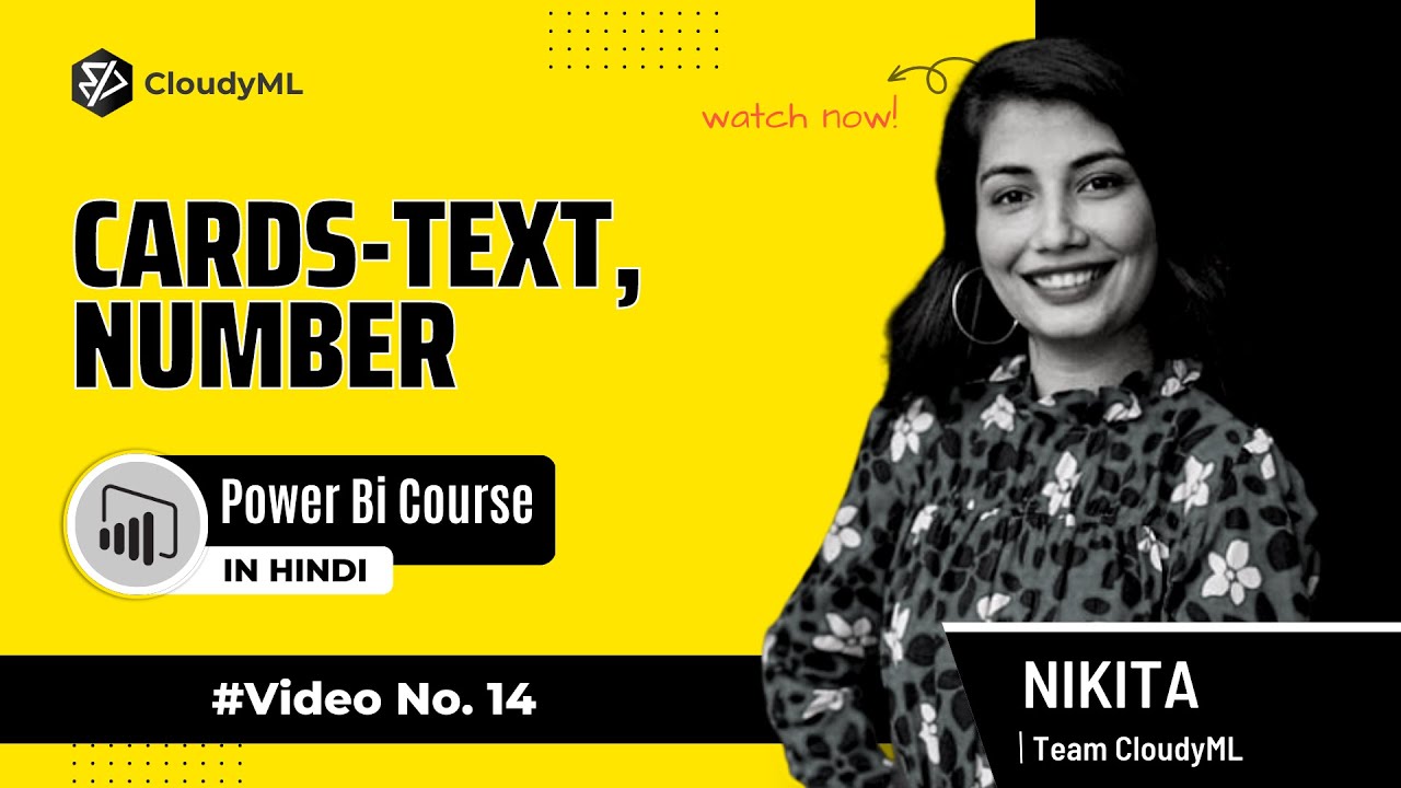 V 14 - Cards Text, Number | Complete PowerBI(Hindi)