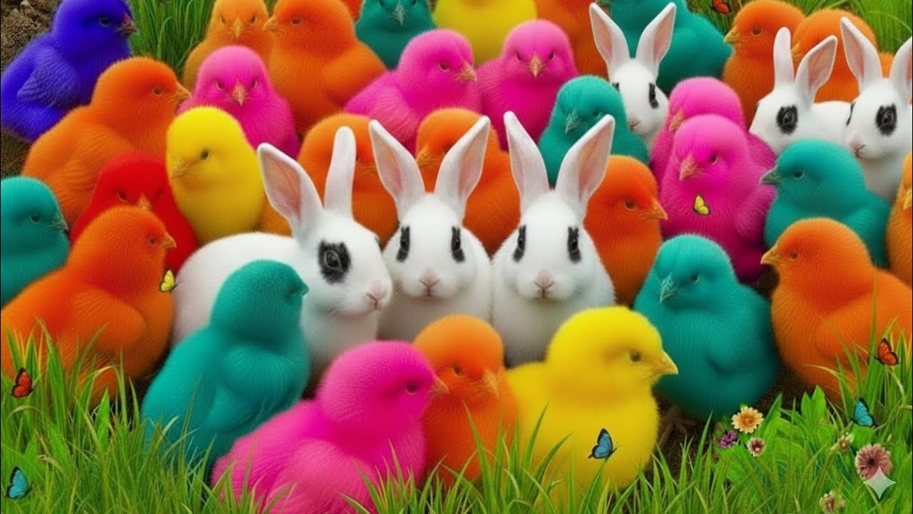 Tangkap Ayam Lucu, ayam warna warni, ayam rainbow, kelinci lucu, bebek lucu, ikan koi, Hewan Lucu