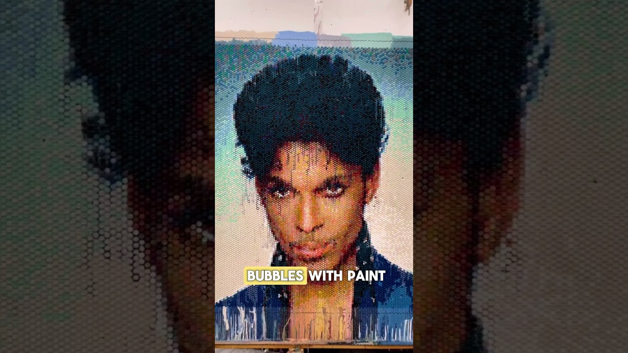 The Art of Bubble Wrap Painting by Bradley Hart (Credit: bradleyhartnyc/ig) #shorts