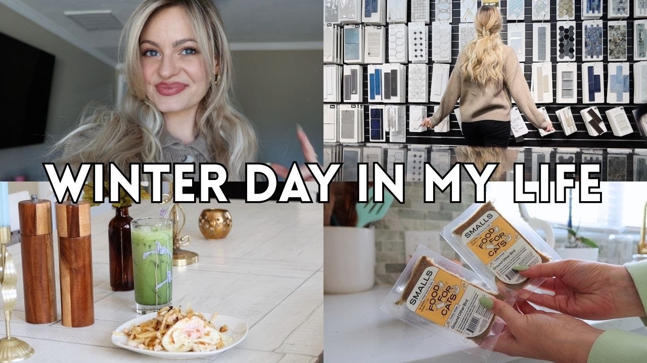winter day in my life vlog | kitten update, new bathroom tile