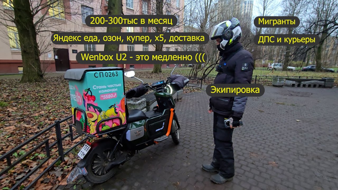 Опытный курьер. Яндекс еда, озон, купер, Х5, ВВ, доставка. Wenbox U2 электроскутер,  ДПС, мигранты