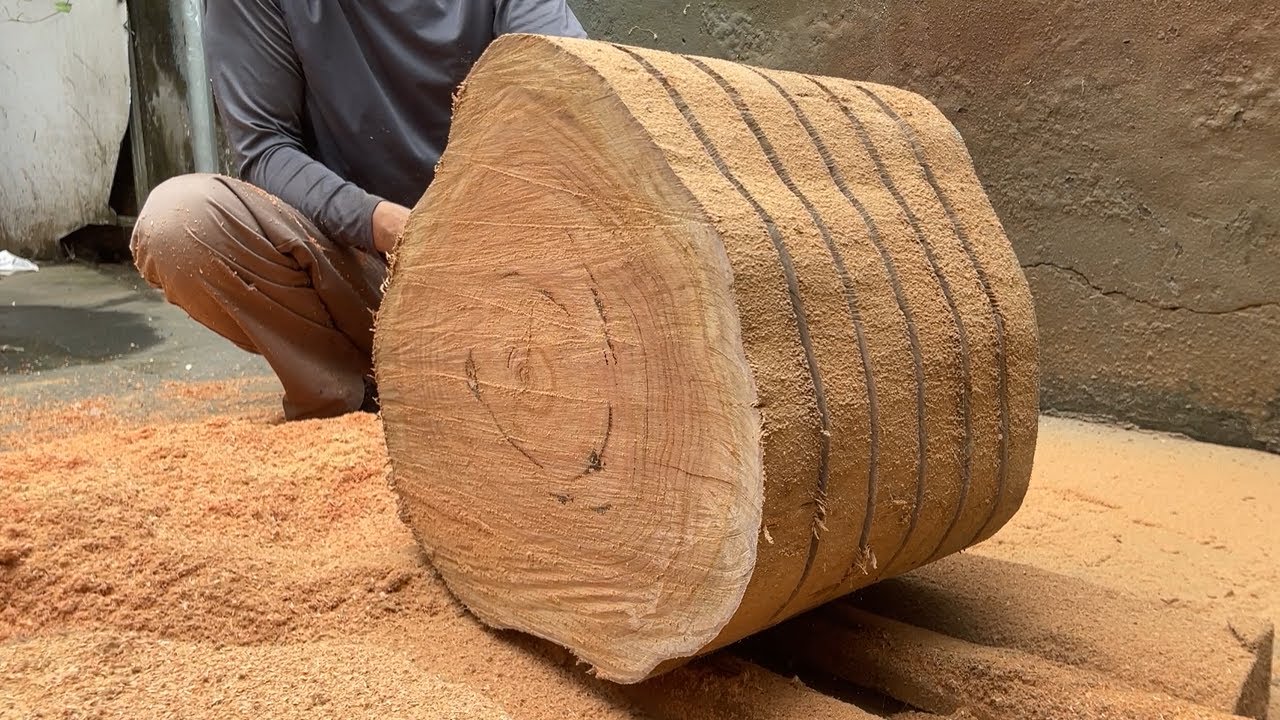 Creative Solid Wood Processing / Create A Special Table Design From Wood Slices That Anyone Can Make