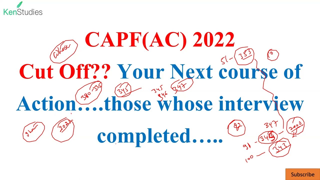 CAPF (AC) 2022 Cut Off??? and Your Next Step???