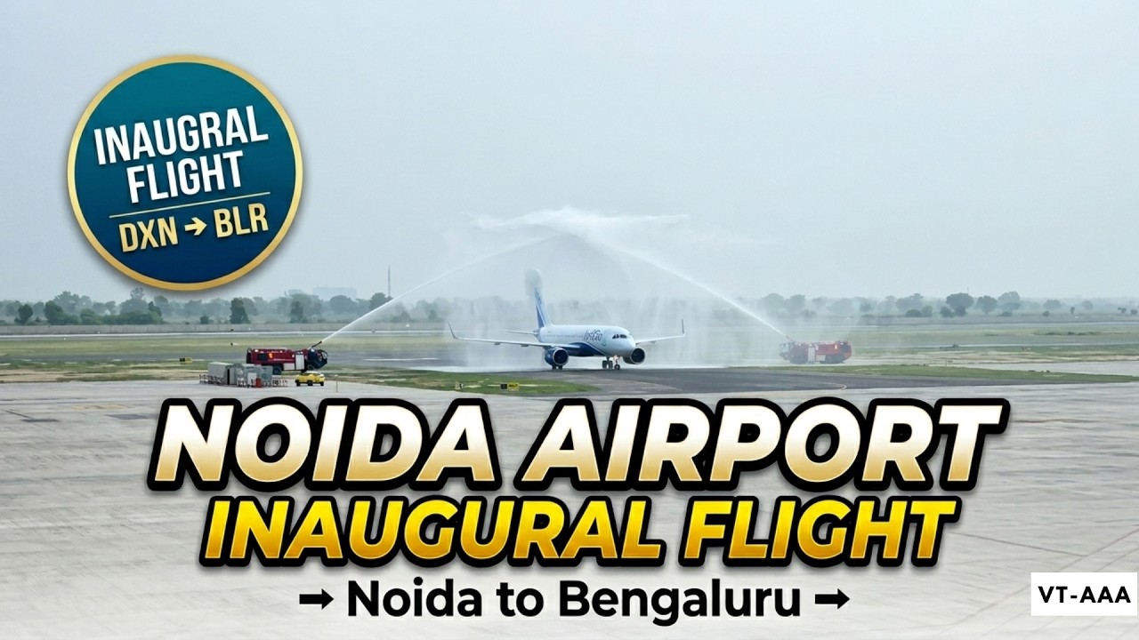 First Flight of the Day at Noida International Airport | DXN - BLR