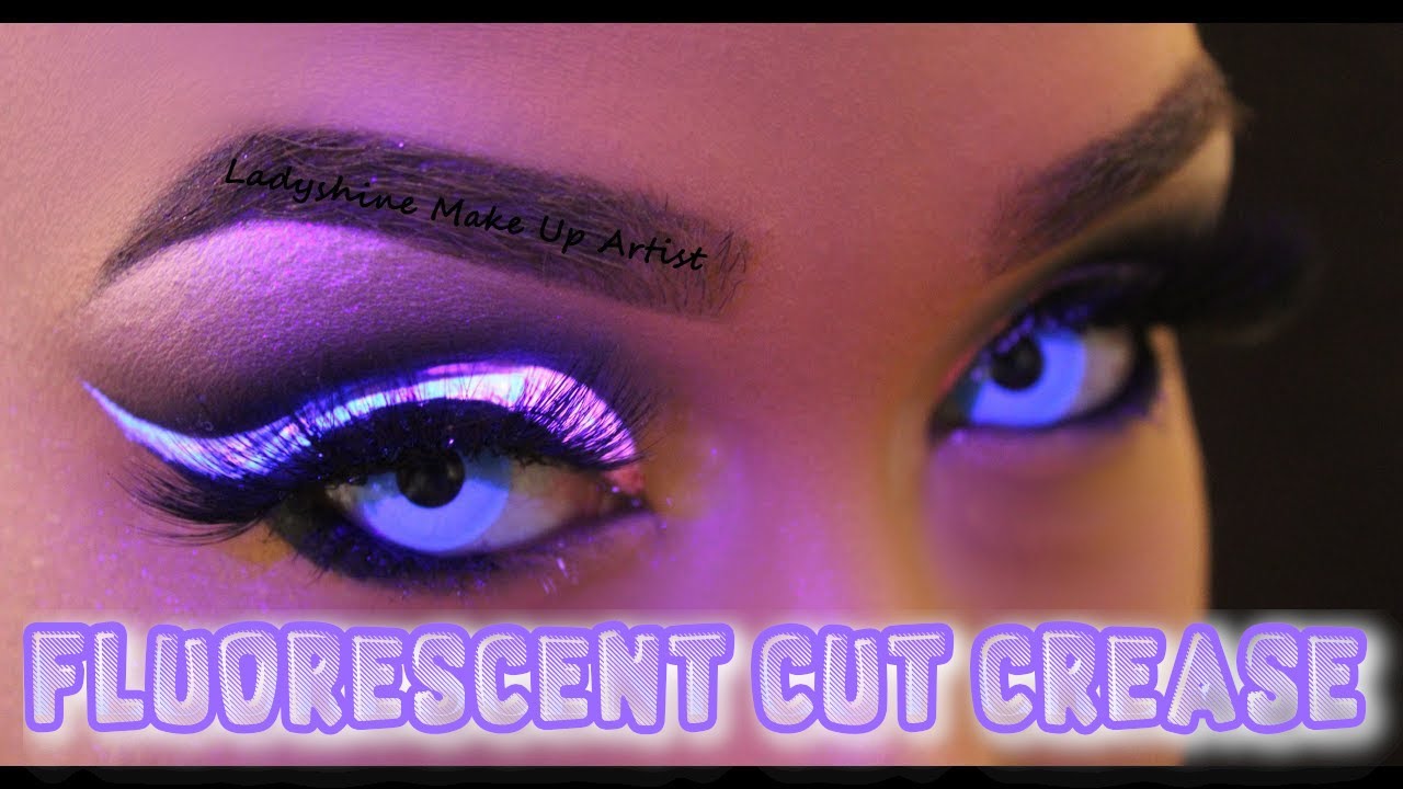 MAQUILLAGE FLUORESCENT #1 - FLUORESCENT CUT CREASE  | UV DARKLIGHT MAKE UP