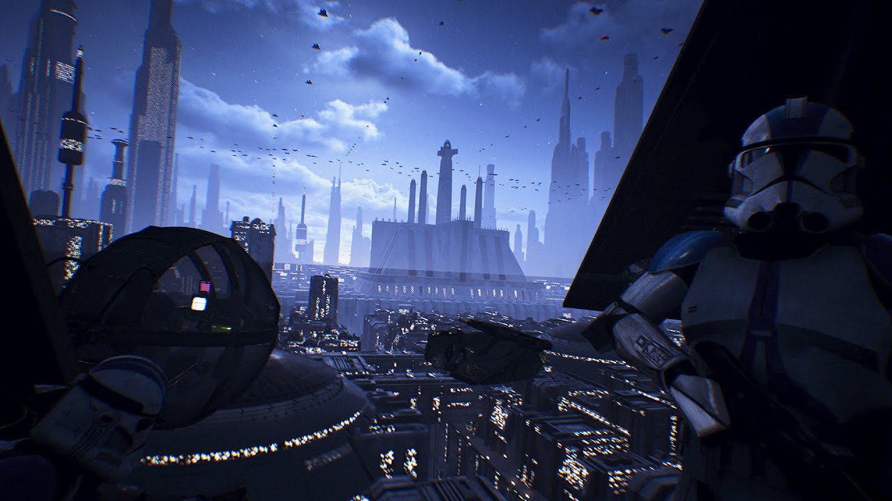 501st Legion LAAT Gunship Approaches Jedi Temple | Order 66 Begins (Star Wars Revenge of the Sith)