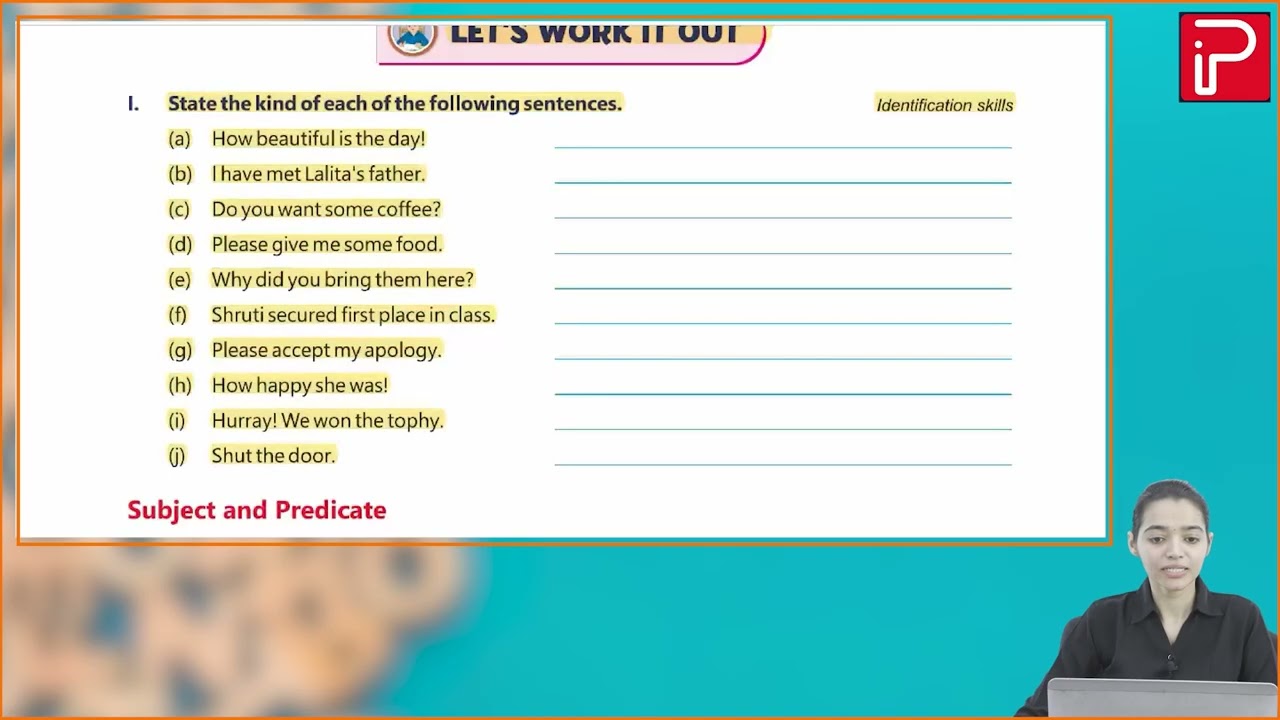 Ch 1 | Pan India | Grammar | Class 08 | The Sentence | For children
