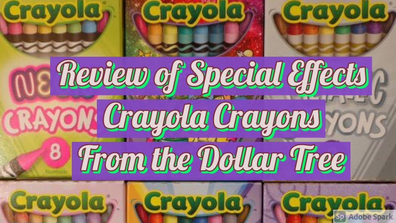 Crayola Special Effects Crayons (8 Pack) from the Dollar Tree: Swatches & Review