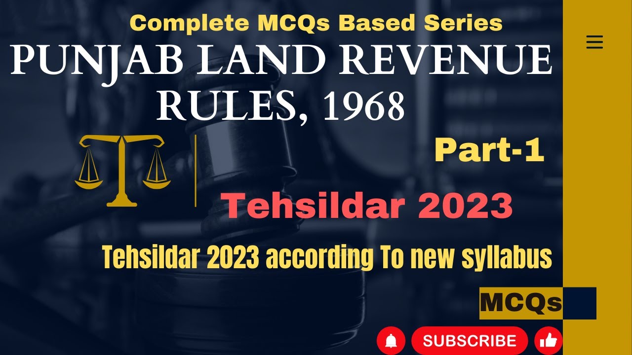 Punjab Land Revenue Rules 1968 Lecture 1 | PPSC | Tehsildar | tips