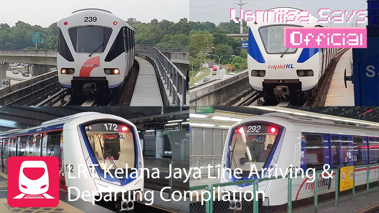 LRT KELANA JAYA LINE ARRIVING & DEPARTING COMPILATION