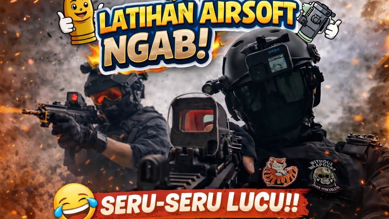 Latihan Airsoft: Fokus… Eh Ketawa