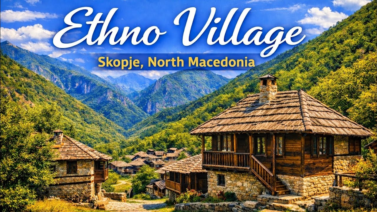 Skopje, North Macedonia | Ethno Village in the Mountains (Silent Walking Tour)