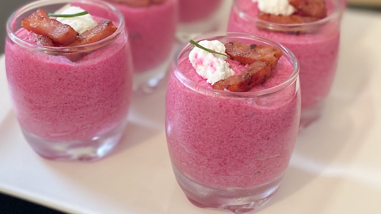 Idée d’apéro | Mousse de betterave au chèvre frais