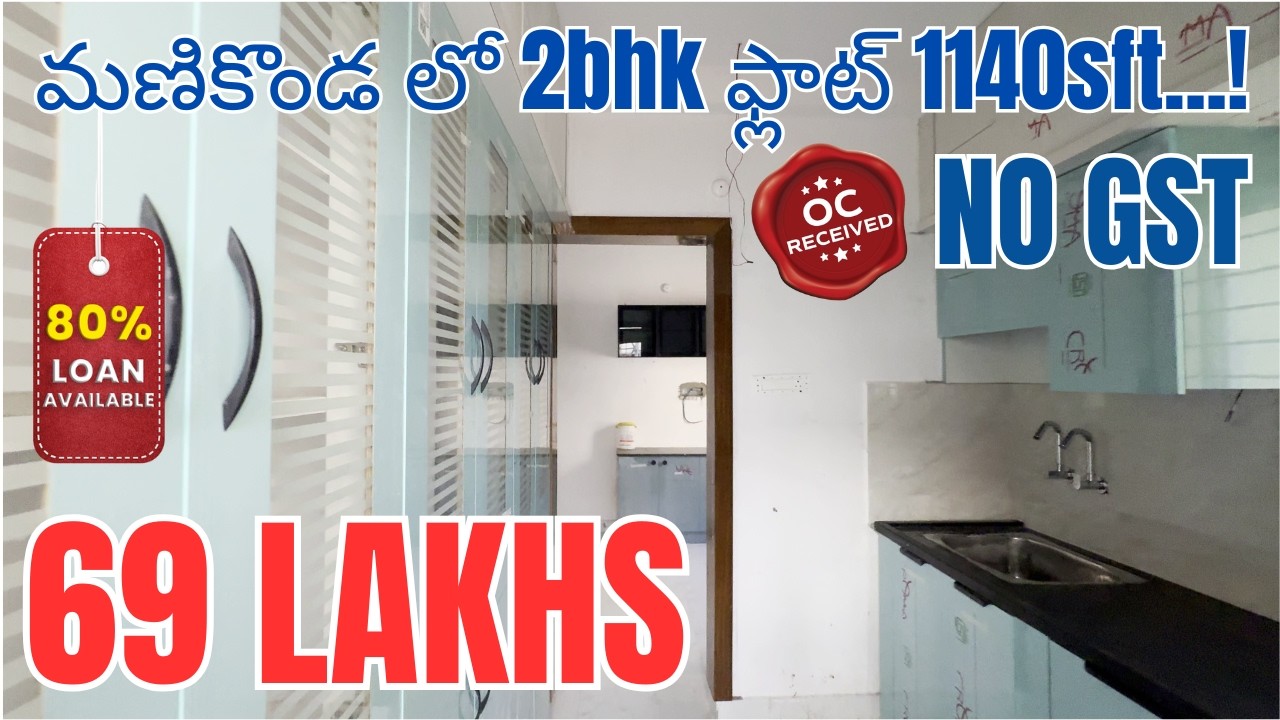 Semi-Furnished 2BHK 1140Sft Flat in Alkapur Township, Manikonda |Hyderabad |Keyxo Properties..!