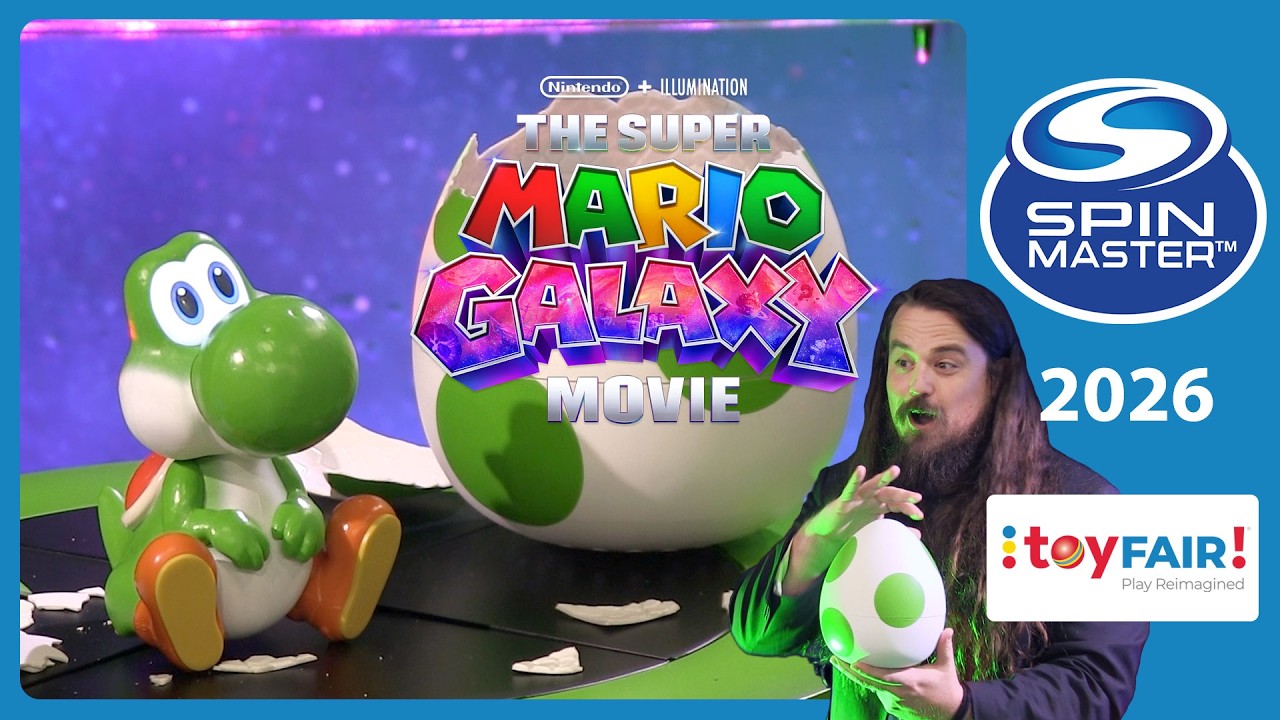 Вылупляющаяся игрушка Йоши из фильма «Супер Марио Галактика» — от Spin Master, выставка Toy Fair ...