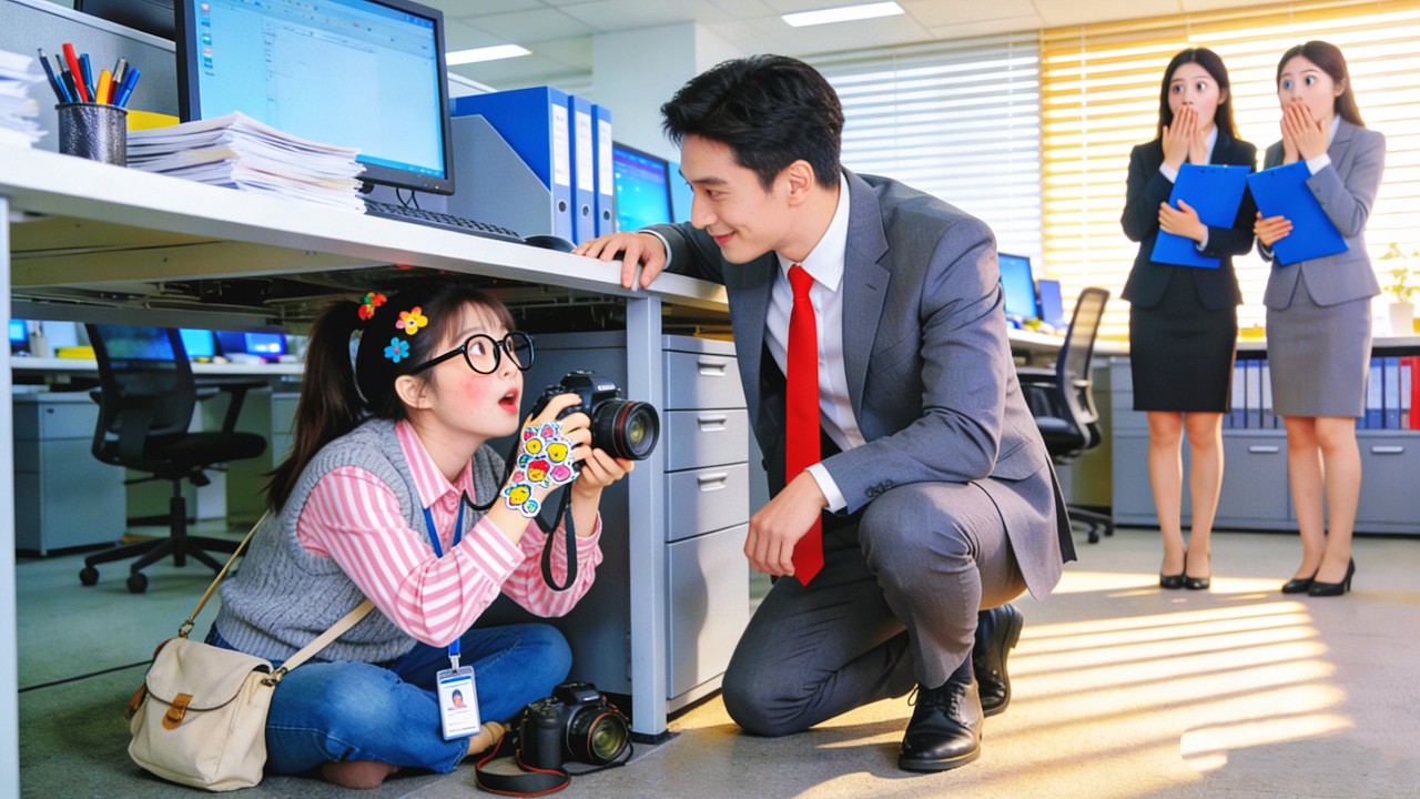 Foi apanhada a fotografar escondida pelo CEO, que sorriu: «Só podes fotografar a mim.»
