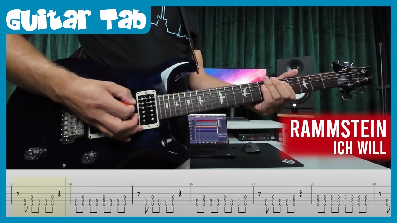 Rammstein - Ich Will - Guitar Tab | Cover | Tutorial | Lesson