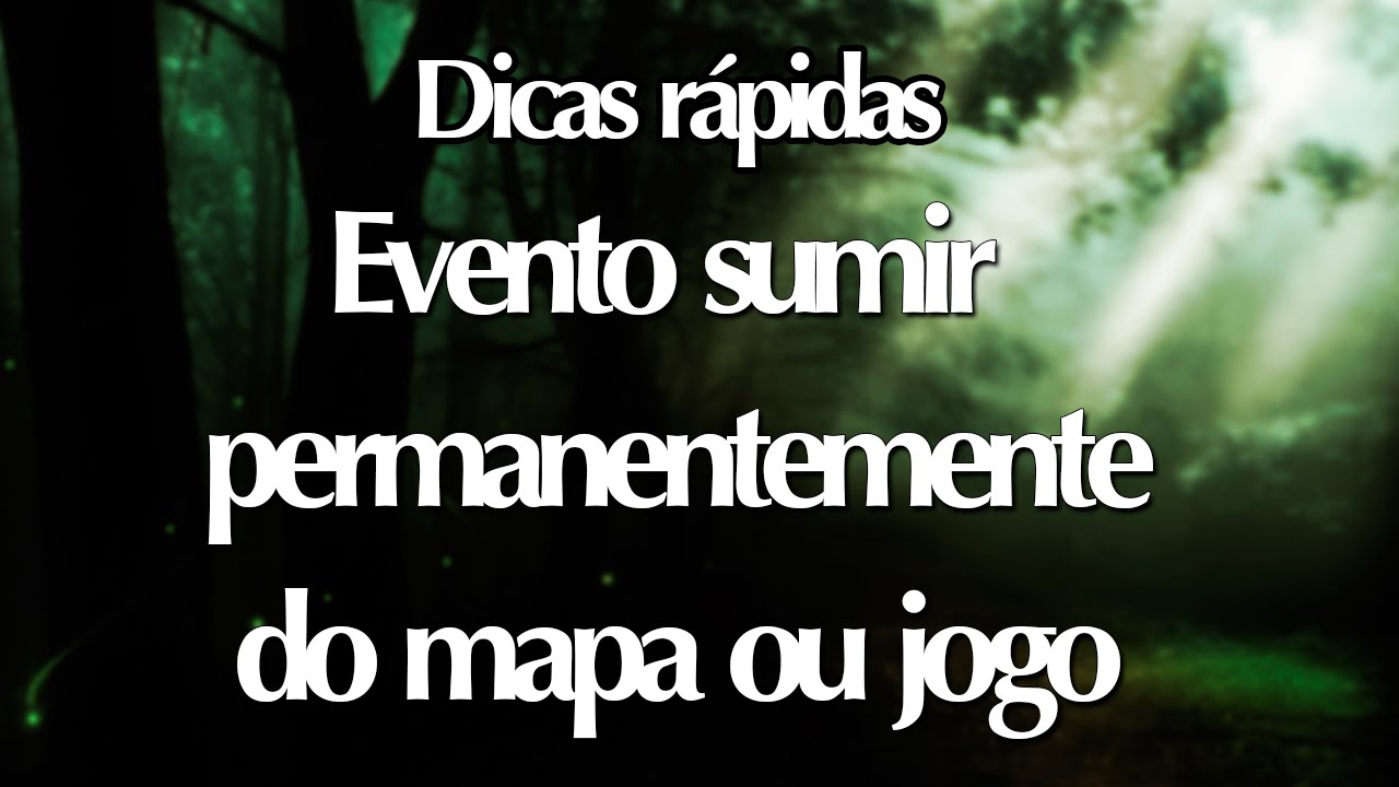 Dicas rápidas! | Evento sumir permanentemente do mapa (RPG Maker)