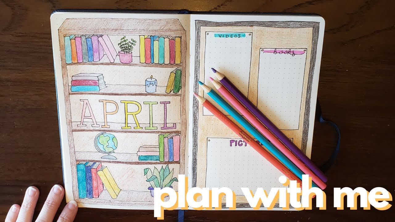 April Book Journal Plan With Me | Book Theme