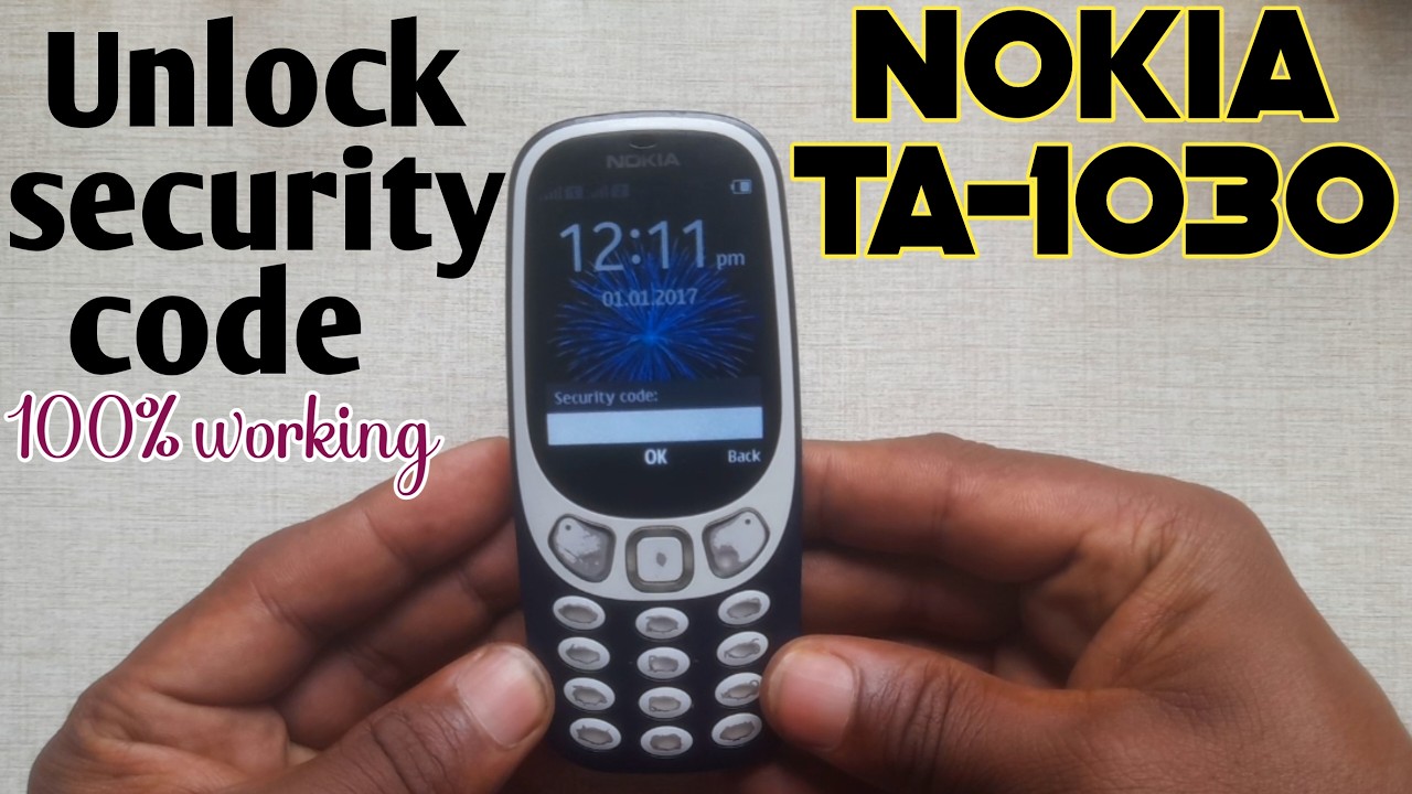 Nokia 3310 (TA-1030) security code unlock 100%w working