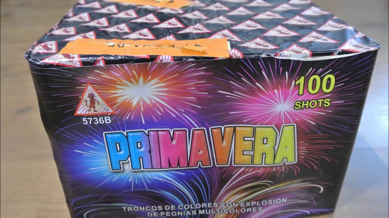 Batería PRIMAVERA Pirotecnia El Gato 100 Disparos Fallas de Valencia 2016