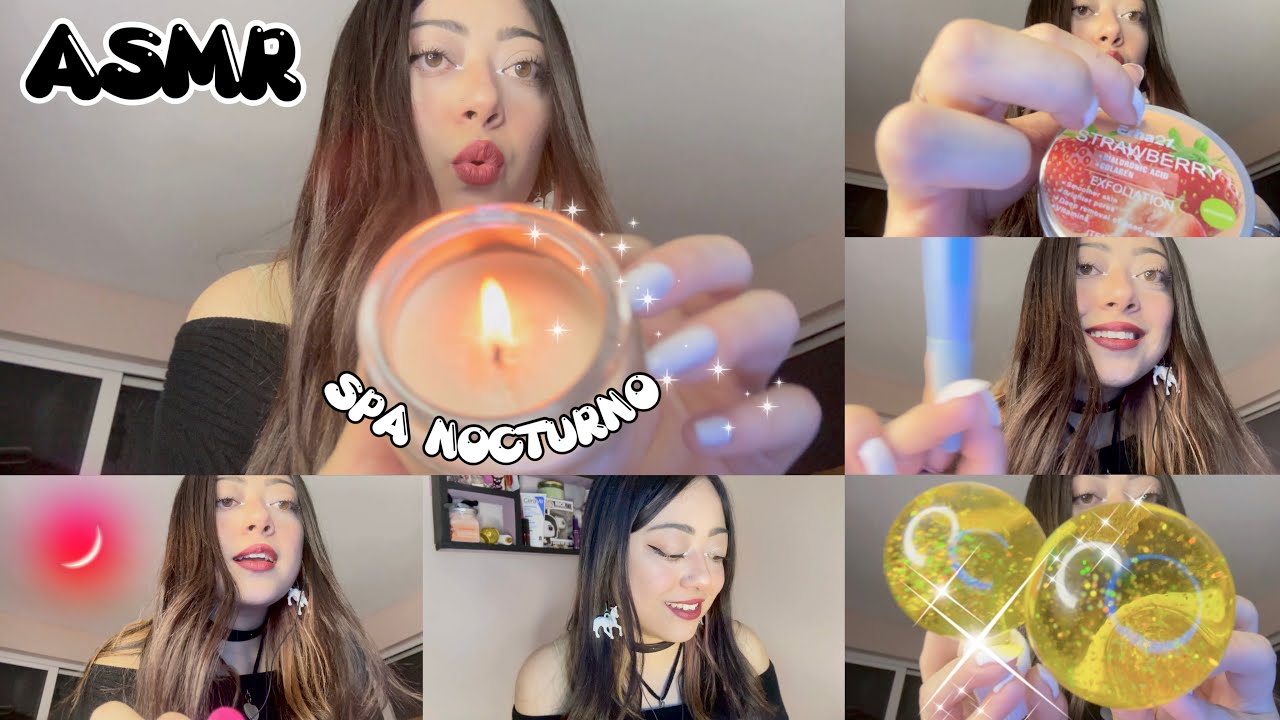 ASMR | 🌙 SKINCARE EN PRIMERA PERSONA! | 💕 KIND GIRL te invita a SPA NOCTURNO 🌙 Sonidos relajantes ⭐️